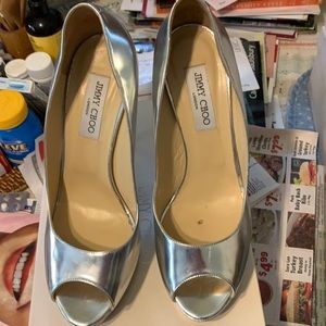 Jimmy Choo 247 crown Mirror Leather silver